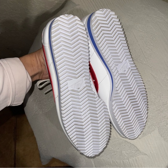Nike | Womens Classic Cortez Premium White Red And Blue Size: 6.5 - Picture 6 of 7